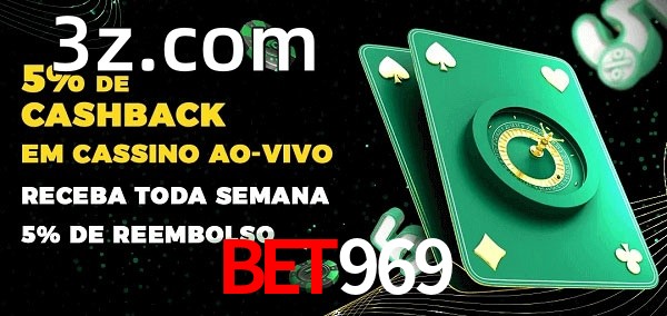 Promoções do cassino ao Vivo BET969